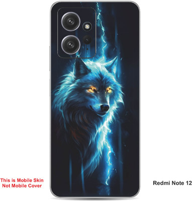 VYBE The Smart Choice Redmi Note 12 Wolf Embossed Mobile Skin(Curious Blue 21)