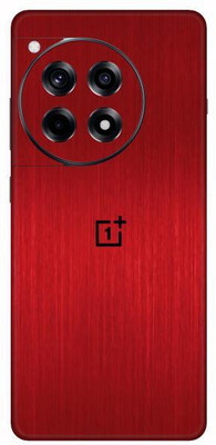 Vcare GadGets Dark Red Brushed OnePlus 12 R 5G With Logo Mobile Skin(Dark Red Brushed)