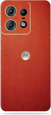 SkinoMania motorola edge 50 pro Premium Vinyl Mobile Skin (Multicolor) Mobile Skin(Red Leather)