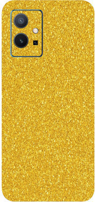 BUGGU Vivo Y75 5G Mobile Skin(Ultra Super Golden Glitter Skin With High Matte Finish.)