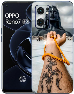 FCS Oppo Reno7 5G Printed Back Skin: Lord Shiva Mobile Skin(Lord Shiva Skin)