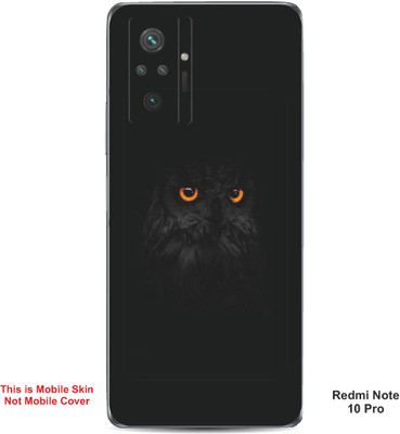VYBE The Smart Choice Redmi Note 10 Pro Owl Embossed Mobile Skin(Charcoal Black 18)