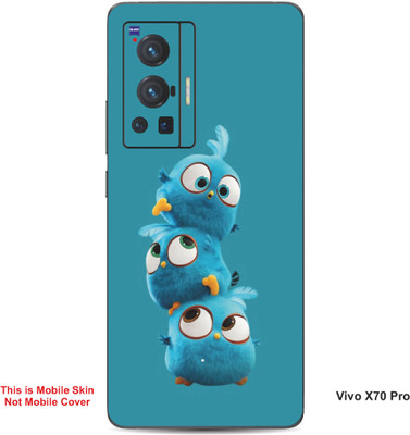 VYBE The Smart Choice Vivo X70 Pro Jay,Jake & Jim Embossed Mobile Skin(Sea Blue B11)