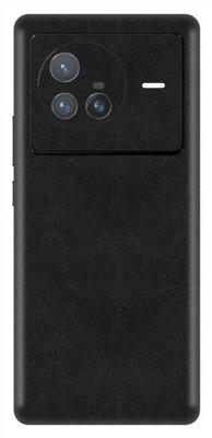 Vcare GadGets X80 5G Black Leather Back Side Premium Mobile Skin(Black Leather)