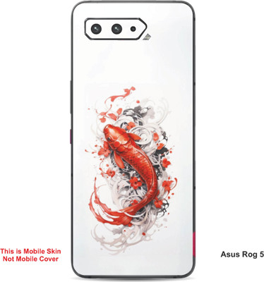 VYBE The Smart Choice Asus Rog 5 Fish Embossed Mobile Skin(Pastel Orange 4)