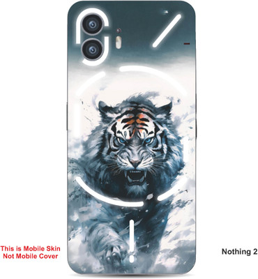 VYBE The Smart Choice Nothing 2 Tiger Embossed Mobile Skin(Titan White 6)