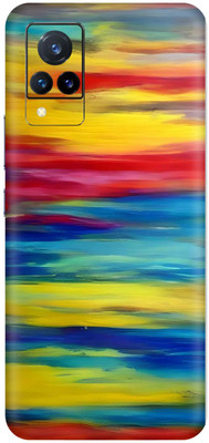 SKINADDA Vivo V21 5G Premium Vinyl Mobile Skin(Multicolor)