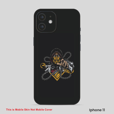VYBE The Smart Choice iPhone 11 Horror Mobile Skin(Carbon Grey,Fuel Yellow 10)