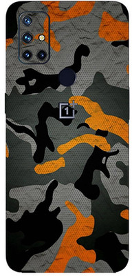 BugguSkin OnePlus Nord N10 5G Mobile Skin(Ultra Super Camouflage Military Orange Skin With High Matte Finish.)