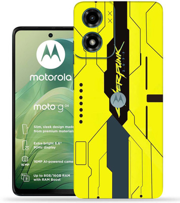 OggyBaba Moto G04 Mobile Skin(Cyberpunkh Yellow)