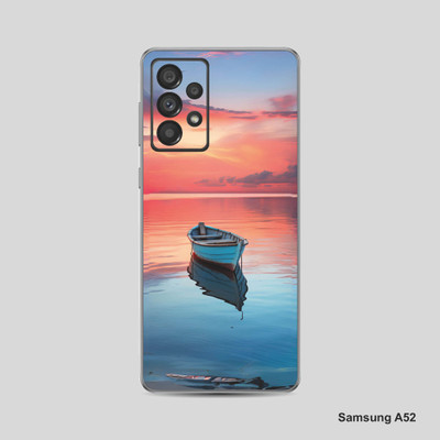 VYBE The Smart Choice Samsung A52 Art Mobile Skin Mobile Skin(Peachy Pink, Kashmir Blue)