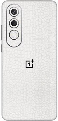 Vcare GadGets White Textured Leather OnePlus Nord CE4 5G With Logo Mobile Skin(White Textured Leather)