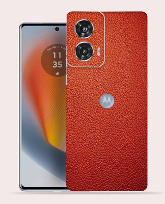 OggyBaba Motorola Edge 50 Fusion 5g Mobile Skin(Red Leather)