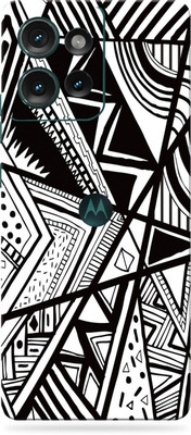 WeCre8 Skin's Motorola Edge 50 5G Mobile Skin(Black And White Doodle)