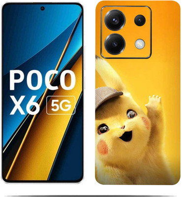 BugguSkin POCO X6 5G Mobile Skin(Ultra Super Light Lemon Skin With HiighQuality MatteFinish_thanks)