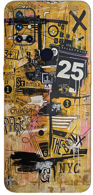 BugguSkin OnePlus Nord N10 5G Mobile Skin(Ultra Super Multicolor Graffity Skin With High Matte Finish.)