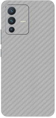 Vcare GadGets Fiber Carbon Silver vivo V23 5G Mobile Skin(Fiber Carbon Silver)