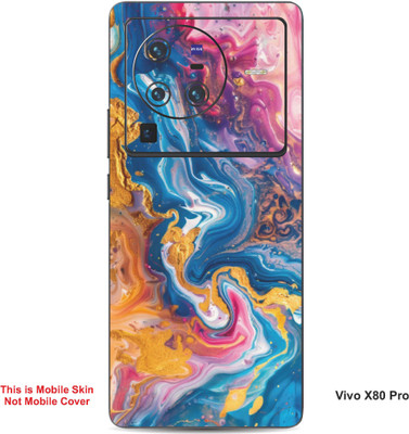 VYBE The Smart Choice Vivo X80 Pro Abstract Embossed Mobile Skin(Bashful Pink 15)