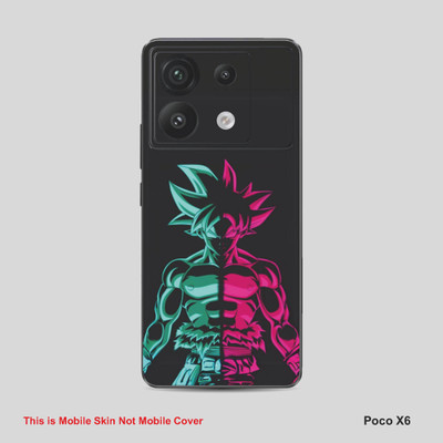 VYBE The Smart Choice Poco X6 Goku Mobile Skin Mobile Skin(Deep Saffron A15)