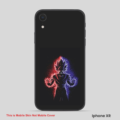 VYBE The Smart Choice iPhone XR Goku Embossed Mobile Skin(Macaw Blue, White 11)