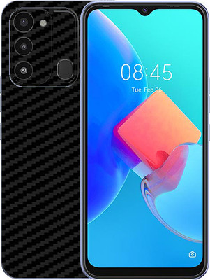 candeal mart Tecno Spark 8C carbon fiber 3D back skin / sticker wrap / Protective film Mobile Skin(Black)