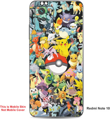 VYBE The Smart Choice Redmi Note 10 Pokemon Embossed Mobile Skin(Sun Yellow Multi A1)