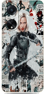 SkinoMania OPPO F23 5G Mobile Skin(Black Widow Comic Multicolor Mobile Skin)