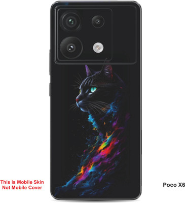 VYBE The Smart Choice Poco X6 Cat Embossed Mobile Skin(Light Plum 1)