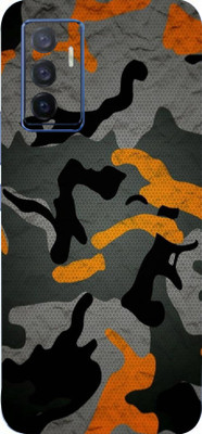 AsSkin Vivo V23e 5G Mobile Skin(Ultra Super Militay Orange Camouflage Skin With High Matte Finish)