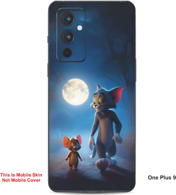 VYBE The Smart Choice One Plus 9 Tom & Jerry Embossed Mobile Skin(Dark Slate Grey 19)