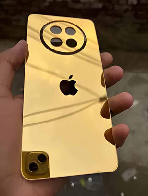 MOKPLZ realme C65 5G BACK PANNEL MIRROR ACRYLIC SHEET Mobile Skin(GOLDEN)