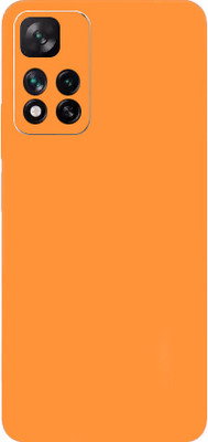 BUGGU Xiaomi 11i Hypercharge 5G Mobile Skin(Ultra Super Orange Matte Skin With High Matte Finish.)
