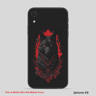 VYBE The Smart Choice iPhone XR Wolf Embossed Mobile Skin(Rose Madder)