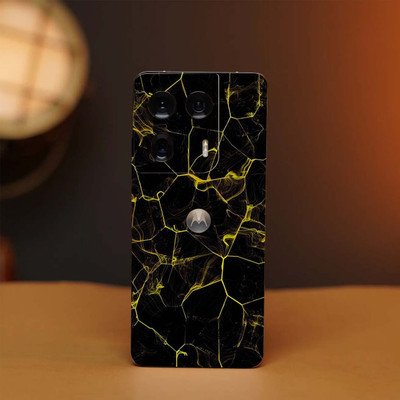 TJ CREATION Motorola Edge 50 Ultra 5G Mobile Skin(Ulltra Super Coal Black Leather Skin With High Matte Finish., Mobile Skin (Back+Side+Camera))