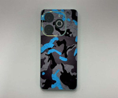 BUGGU INFINIX SMART 8 Mobile Skin(BLACK AND BLUE)