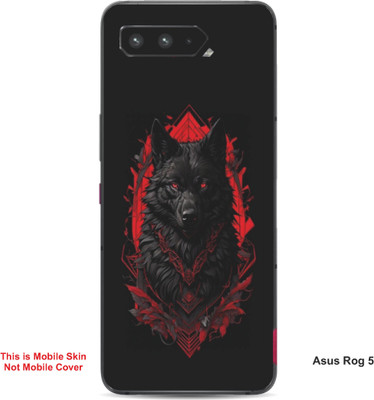 VYBE The Smart Choice Asus Rog 5 Wolf Embossed Mobile Skin(Flush Mahogay 4)