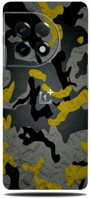 TJ CREATION OnePlus 11R 5G Mobile Skin(Ultra Super Camouflage Military Yellow Skin With High Mattte Finish.)