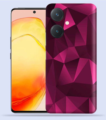Mclaxa Vivo Y27 4G Pink Polygon Mobile Skin(Pink Polygon Skin With Back,Front & Sides Skin)
