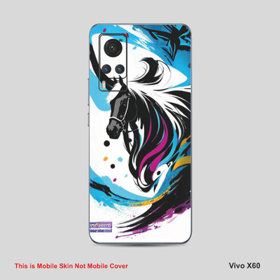 VYBE The Smart Choice Vivo X60 Animal Mobile Skin Mobile Skin(Bluish Cyan A5)