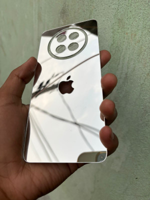 TWUAOP REALME 13 5G MIRROR BACK PANNEL ACRYLIC SHEET APPLE Mobile Skin(Silver)