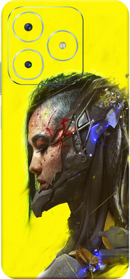 SkinoMania Realme Narzo N63 5G Mobile Skin(cyberpunk-Girl Multicolor Mobile Skin)
