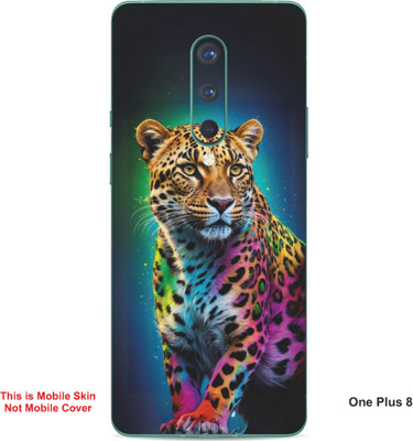 VYBE The Smart Choice One Plus 8 Leopard Embossed Mobile Skin(Dirty Blue 23)