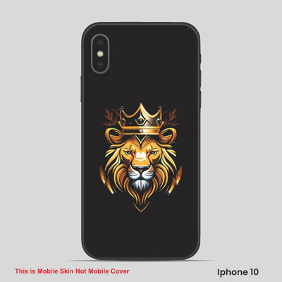 VYBE The Smart Choice iPhone 10 Lion Embossed Mobile Skin(Desert Storm 1)