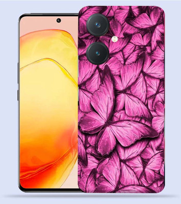 Mclaxa Vivo Y27 4G Pink Butterfly Mobile Skin(Pink Butterfly Skin With Back,Front & Sides Skin)