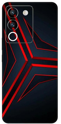 Vcare GadGets Red Black Abstract Vivo Y200 5G Mobile Skin(Multicolor)