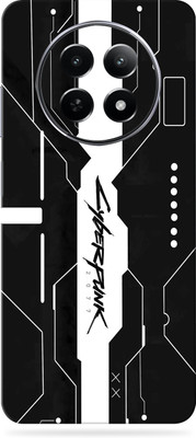 WeCre8 Skin's realme 12x 5G Premium Vinyl Mobile Skin (Multicolor) Mobile Skin(Simple-Black-Cyber)