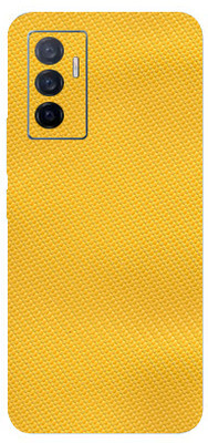 Pochanki Vivo V23e 5G, vivo v23e 5g Mobile Skin(Ultra Super Real Yellow Carbon Skin With Matte Finish.)