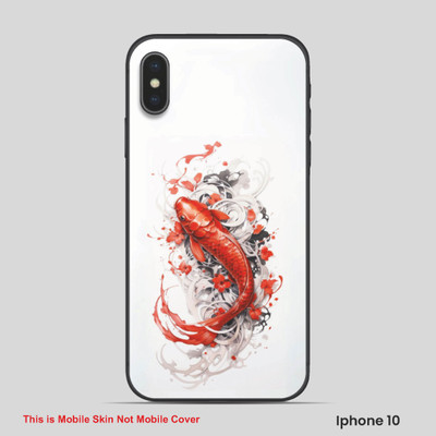 VYBE The Smart Choice iPhone 10 Fish Embossed Mobile Skin(Flame Pea 1)