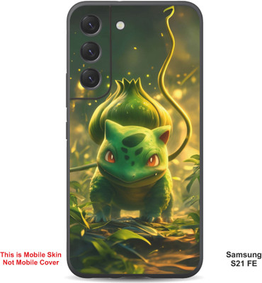 VYBE The Smart Choice Samsung S21 FE Bulbasaur Pokemon Embossed Mobile Skin(Medium Forest Green 5)