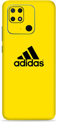 SkinoMania Redmi 10c Mobile Skin(Multicolor Logo-On-Yellow)